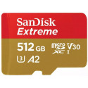 Sandisk memory card microSDXC 512GB Extreme + adapter