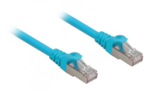 Sharkoon network cable RJ45 CAT.6a SFTP LSOH blue 0,50m - HalogenFree