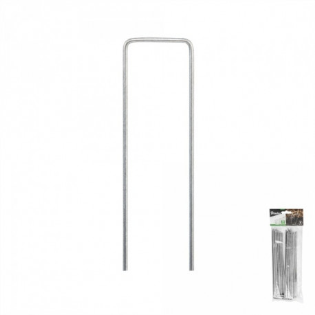 Tsingitud metallist tihvt "U" kujuga 20tk, laius 3cm / kõrgus 20cm