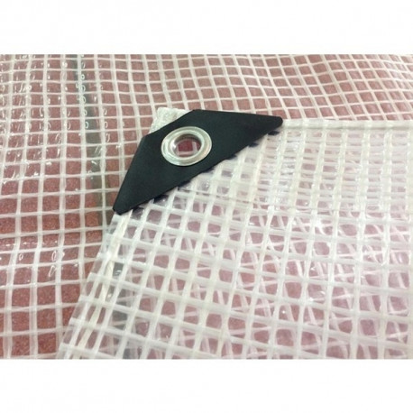 Reinforced tarpaulin LENO CRISTAL 8 x 10m 100g transparent