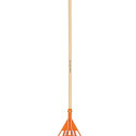 Leaf rake with 22 straight steel tines and wooden hanle Truper®