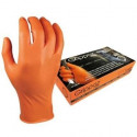 Одноразовые нитриловые перчатки M-Safe Grippaz 246OR, в коробке 50шт, толщина 0,15мм, оранжевые, раз