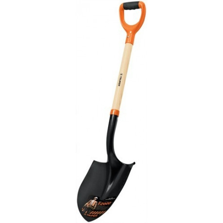 Shovel 22x50cm, wooden shaft, offset two component D-handle, 102cm Truper®