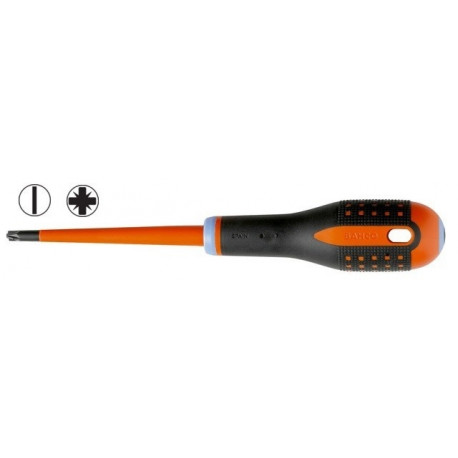 Insulated screwdriver ERGO™ SLIM Combi SL5/PZ1x80mm 1000V VDE