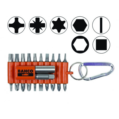 Universal bits set 22 pcs in rubber holder PH+PZ+TORX+SL