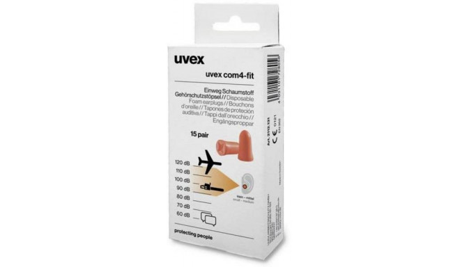 Uvex kõrvatropid COM4-FIT minikarp 15 paari, suurus S, SNR 33 dB