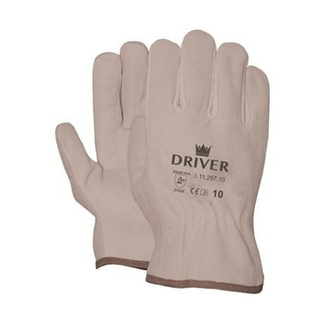 Leather/splitleather "driver" gloves, size 9/L
