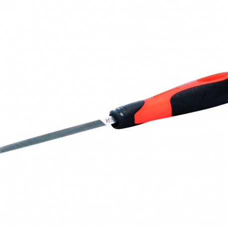 Slim taper triangular saw sharpening file 5" 125mm second cut with handle