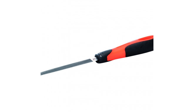 Slim taper triangular saw sharpening file 5" 125mm second cut with handle