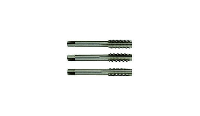 Set of 3 HSS DIN352 hand taps M12, bright, uncoated, T Line