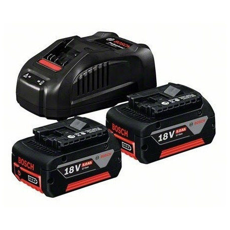 Batteries + charger Bosch GBA 18V / 2x5.0Ah + GAL 1880 CV