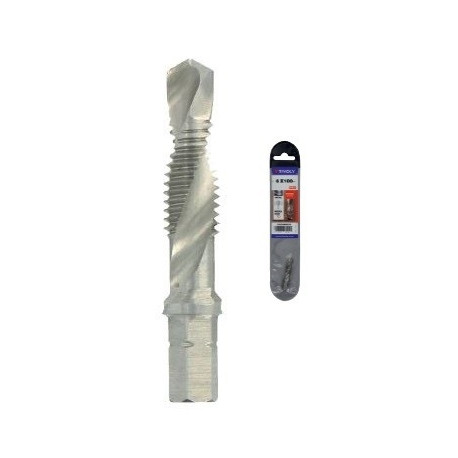Combi tapping drill bit HSS, 1/4" hex shank, M10