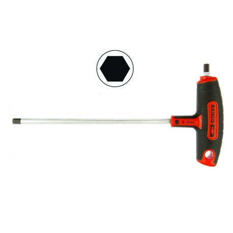 T-handle screwdriver for hexagonal head screws 4mm, 150mm