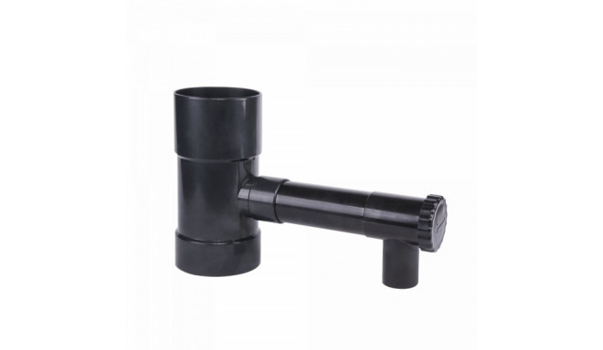 Rainwater collector / trap with valve - 80mm - grafit