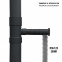 Rainwater collector / trap with valve - 80mm - grafit