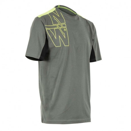 Work T-shirt North Ways Peter 1210, khaki/fluo yellow size M