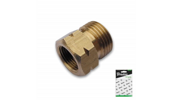 Adapter  21,8L male / 3/8" L female - BRASS