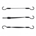 FLAT BUNGEE CORD hook steel 1,8x60cm, elastic rubber - 2 pcs.