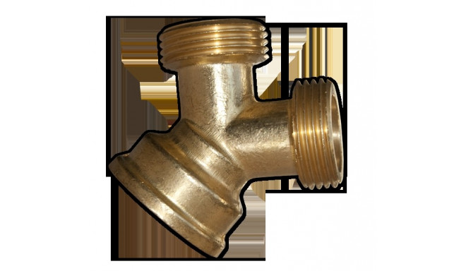 IMITATE  Three-way connector female 3/4" x 2male 3/4" BRASS