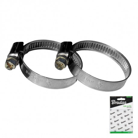 Stainless zebra hose clamp BRADAS 16-27mm