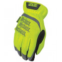 Pirštinės Mechanix FastFit® HiViz geltonos L dydis. Rauktas rankogalis, dirbtinė oda, TrekDry®, švie