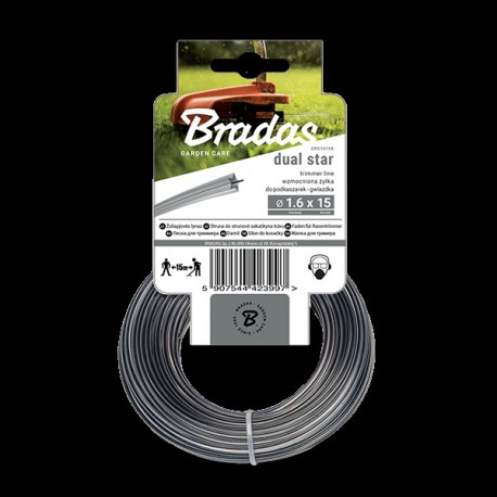 Trimmeri jõhv Ripper Dual, Star tugevdatud 1,6mm 15m