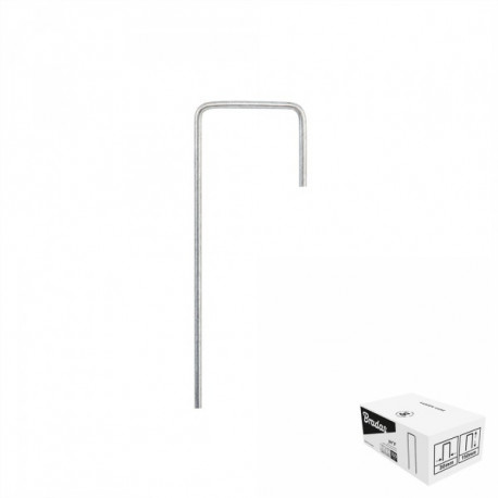 Tsingitud metallist tihvt "J" kujuga 100tk, laius 3cm / kõrgus 15cm / BOX