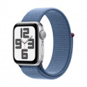 Apple Watch SE GPS 40mm Silver Aluminium Case with Winter Blue Sport Loop