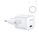 Mini USB C nabíječka 20W PD s USB C kabelem - Lightning Joyroom JR-TCF02 - Bílý