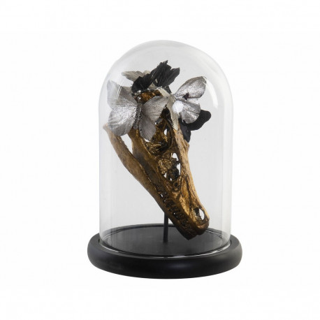 Dekoratiivkuju DKD Home Decor Must Kuldne Liblikad 17 x 17 x 26 cm