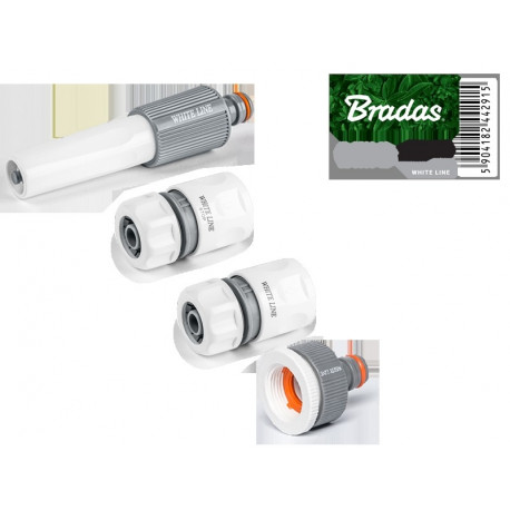 WHITE LINE 4-pc set for 1/2" hose