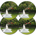 WHITE LINE 4 - mustriga ajamiga sprinkler metallalusel WHITE LINE 4 - mustriga ajamiga sprinkler metallalusel