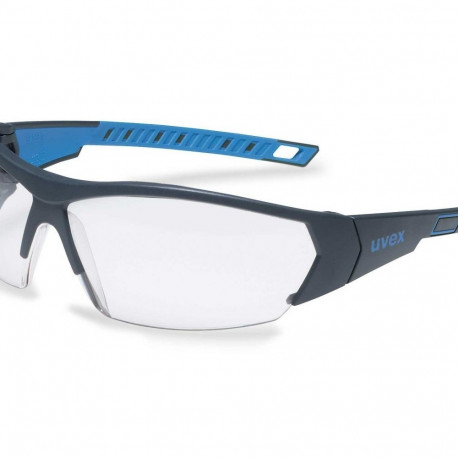 Safety glasses Uvex i-Works, transparent supravision excellence (AC/HF) coated lens, frame anthracit