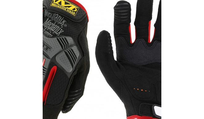 Pirštinės Mechanix M-Pact® 52 juodos/raudonos S dydis. Velcro, TrekDry®, dirbtinė oda, delno, krumpl