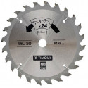 Circular saw blade Tivoly 190x30x2.8/1.7mm, z24, 15°, (20mm adaptor), for wood