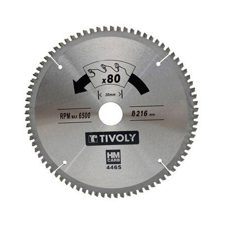 Saeketas Tivoly 190x30x2.5/1.7mm, z60, 3°, (20mm adapter), värvilistele metallidele