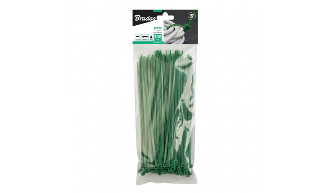 Cable ties 2,5 x 150mm GREEN, 100pcs