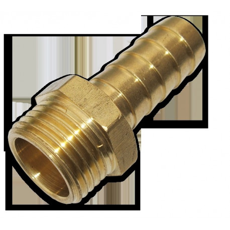 Hose barb for 25mm, 1" male - BRASS