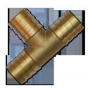 Tee 3 x barb for 3/4" - 19mm hose