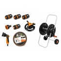 BLACK LINE Hose cart with 1/2 "20m hose, gun, sprinkler and fittings