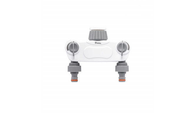 WHITE LINE SOLID 2-way manifold with 1 "or 3/4" tap valves