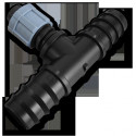 Tee, tape / 2 x 20mm hose barb