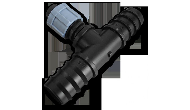 Tee, tape / 2 x 16mm hose barb
