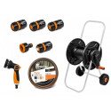BLACK LINE Hose cart with 1/2 "20m hose, gun and fittings