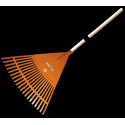 20-tine leaf rake, wooden handle