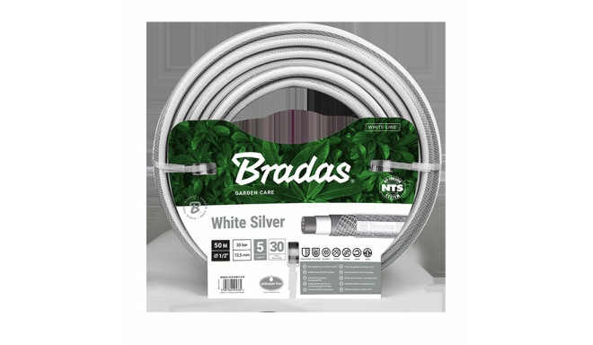 Laistymo žarna Bradas NTS White Silver 1/2 "50m