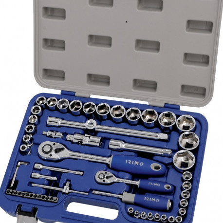 Sockets 4-32mm and bits set 1/4" and 1/2" 58 pcs Irimo
