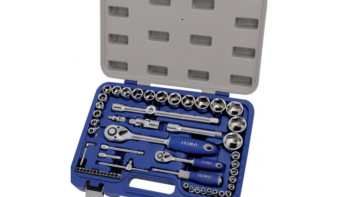 Sockets 4-32mm and bits set 1/4" and 1/2" 58 pcs Irimo