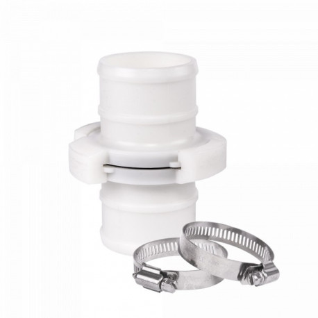 Claw coupling for a 1 ½" hose with a SET of two hose clamps