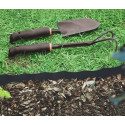 Lawn wavy board 9m x 20cm, light gray